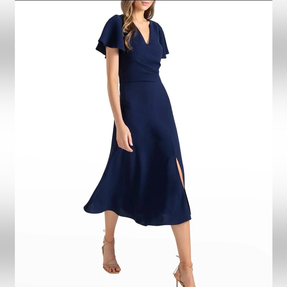 NWT Shoshanna Ophelia V-Neck Crepe Dress